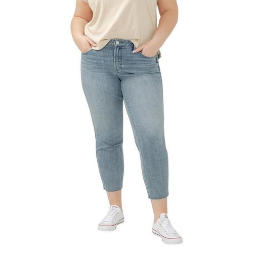 Women's Silver Jeans Co. Plus Size Suki Curvy Straight Ankle Jeans - Primary Image