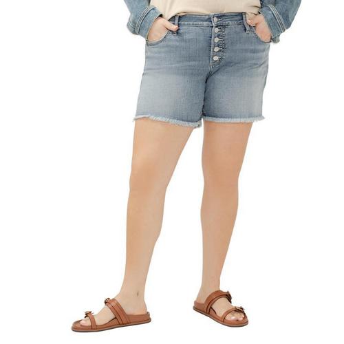 Women's Silver Jeans Co. Plus Size Plus Size Boyfriend Rise Power Stretch Jean Shorts - Primary Image