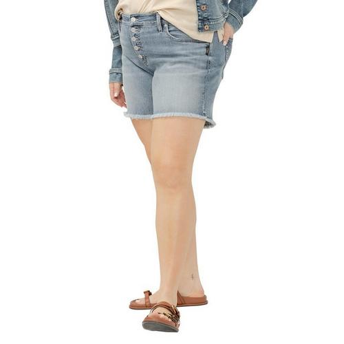 Women's Silver Jeans Co. Plus Size Plus Size Boyfriend Rise Power Stretch Jean Shorts - Primary Image