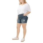 Women's Silver Jeans Co. Plus Size Plus Size Suki Luxe Stretch Jean Shorts - Thumbnail 3 of 6