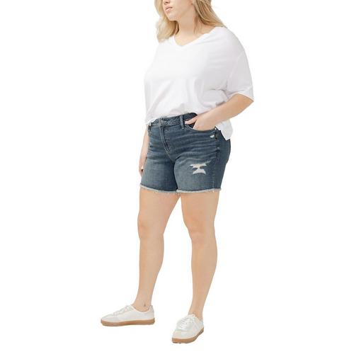 Women's Silver Jeans Co. Plus Size Plus Size Suki Luxe Stretch Jean Shorts - Primary Image