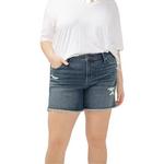 Women's Silver Jeans Co. Plus Size Plus Size Suki Luxe Stretch Jean Shorts - Thumbnail 4 of 6