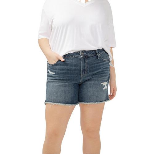 Women's Silver Jeans Co. Plus Size Plus Size Suki Luxe Stretch Jean Shorts - Primary Image