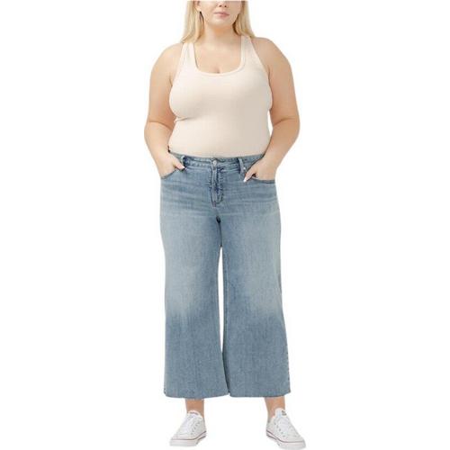 Women's Silver Jeans Co. Plus Size Plus Size Suki Ankle Curvy Wide Leg Ankle Jeans - Primary Image