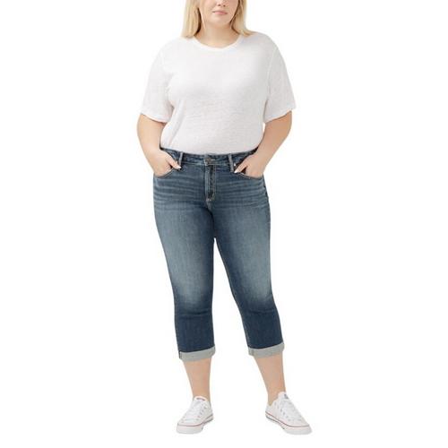 Women's Silver Jeans Co. Plus Size Plus Size Suki Capri Curvy Skinny Capri Jeans - Primary Image