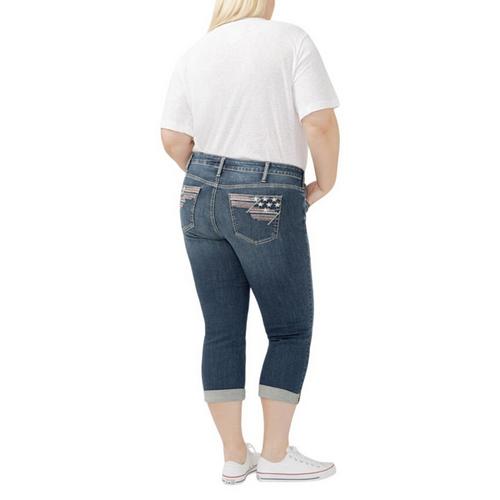 Women's Silver Jeans Co. Plus Size Plus Size Suki Capri Curvy Skinny Capri Jeans - Primary Image