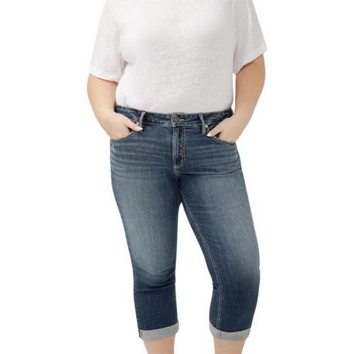 Women's Silver Jeans Co. Plus Size Plus Size Suki Capri Curvy Skinny Capri Jeans - Primary Image