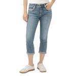 Women's Silver Jeans Co. Elyse Comfort Luxe Capri Curvy Slim Leg Capri Jeans - Thumbnail 1 of 4