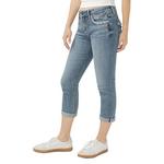 Women's Silver Jeans Co. Elyse Comfort Luxe Capri Curvy Slim Leg Capri Jeans - Thumbnail 3 of 4
