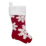 Ace Hardware Dyno Red/White Snowflake 20in Christmas Stocking - Thumbnail 1 of 2