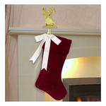 Ace Hardware Dyno red/White Matte 20in Christmas Stocking with Bow (Colors May Vary) - Thumbnail 3 of 3