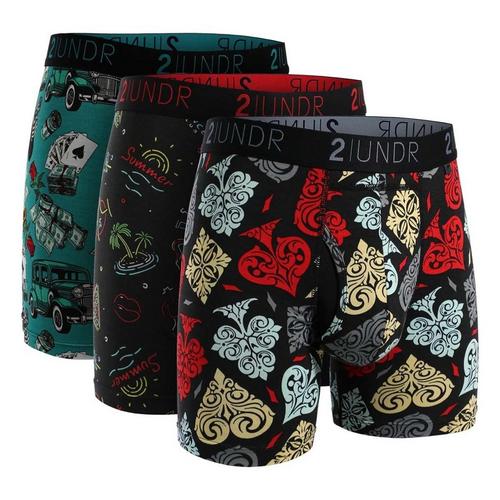 Men's 2UNDR Swing Shift Printed 3 Pack Boxer Briefs - Primary Image