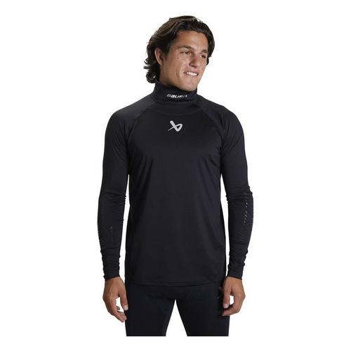 Senior Bauer Protect Long Sleeve Mock Neck T-Shirt Hockey Neck Guard - Primary Image