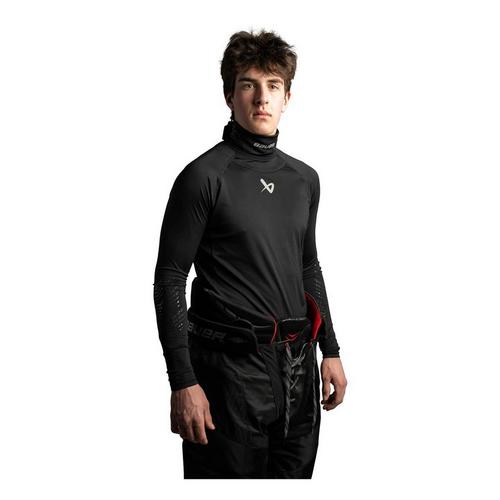 Senior Bauer Protect Long Sleeve Mock Neck T-Shirt Hockey Neck Guard - Primary Image