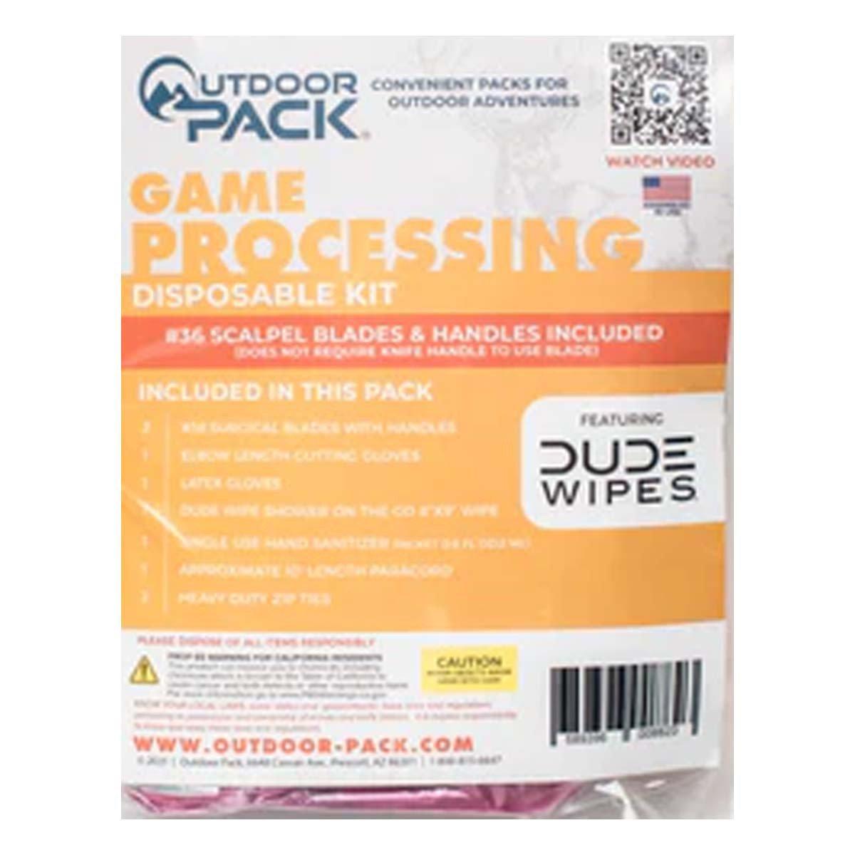 Outdoor Pack Disposable Game Processing Kit #36 Blade Type Without Game Bags - Outdoor Pack