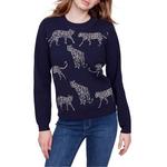 Women's Charlie B Animal Print Jacquard Knit Pullover Sweater - Thumbnail 1 of 4