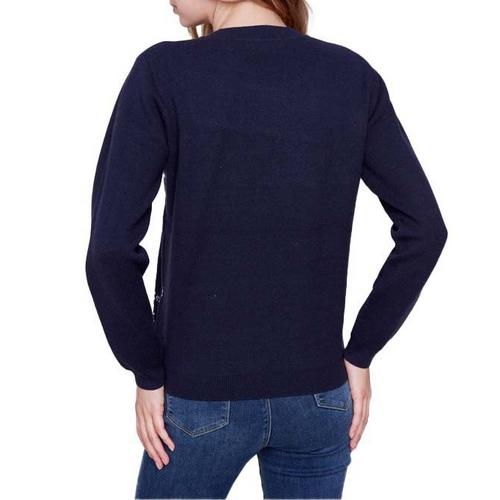 Women's Charlie B Animal Print Jacquard Knit Pullover Sweater - Primary Image