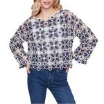 Women's Charlie B Crochet Long Sleeve Shirt - Thumbnail 4 of 4
