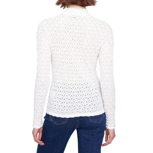 Women's Charlie B Lace Long Sleeve Mock Neck Shirt - Primary Image