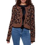 Women's Charlie B Bow Tie Jacquard Cardigan - Thumbnail 1 of 3