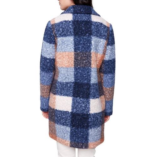 Women's Charlie B Plaid Boucle Plaid Overcoat - Primary Image