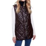 Women's Charlie B Quilted Faux Leather Vest - Thumbnail 1 of 3