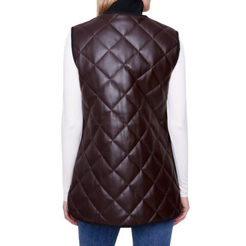 Women's Charlie B Quilted Faux Leather Vest - Primary Image