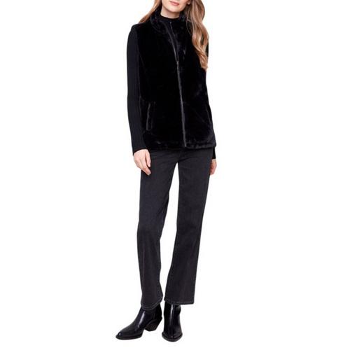 Women's Charlie B Printed Reversible Quilted Faux Fur Vest - Primary Image