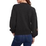 Women's Charlie B Floral Embroidery Mock Neck Pullover Sweater - Thumbnail 3 of 3