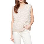 Women's Charlie B Floral Mesh Sleeveless V-Neck Sweater Vest - Thumbnail 1 of 3