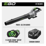 EGO Power+ LB6151 170 mph 615 CFM 56 V Battery Handheld Leaf Blower Kit (Battery & Charger) - Thumbnail 3 of 5