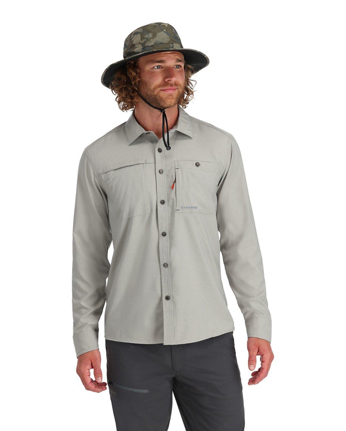 Men's Simms Challenger Long Sleeve T-Shirt,Button Up - Simms