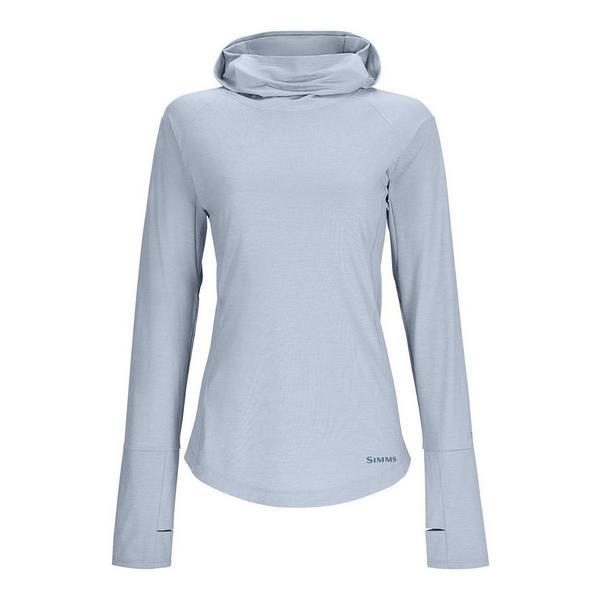 Women's Simms SolarFlex Cooling Fishing Hoodie Large Steel Blue