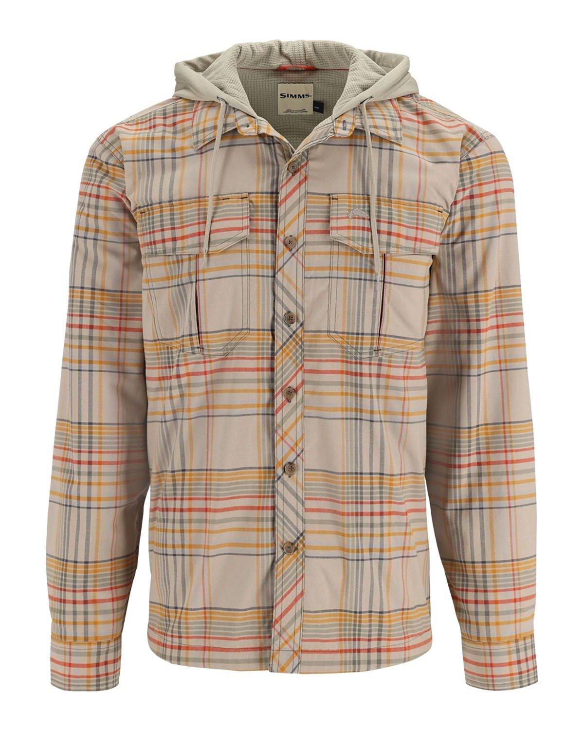 Men's Simms Coldweather Long Sleeve Hooded Button Up Shirt - Simms