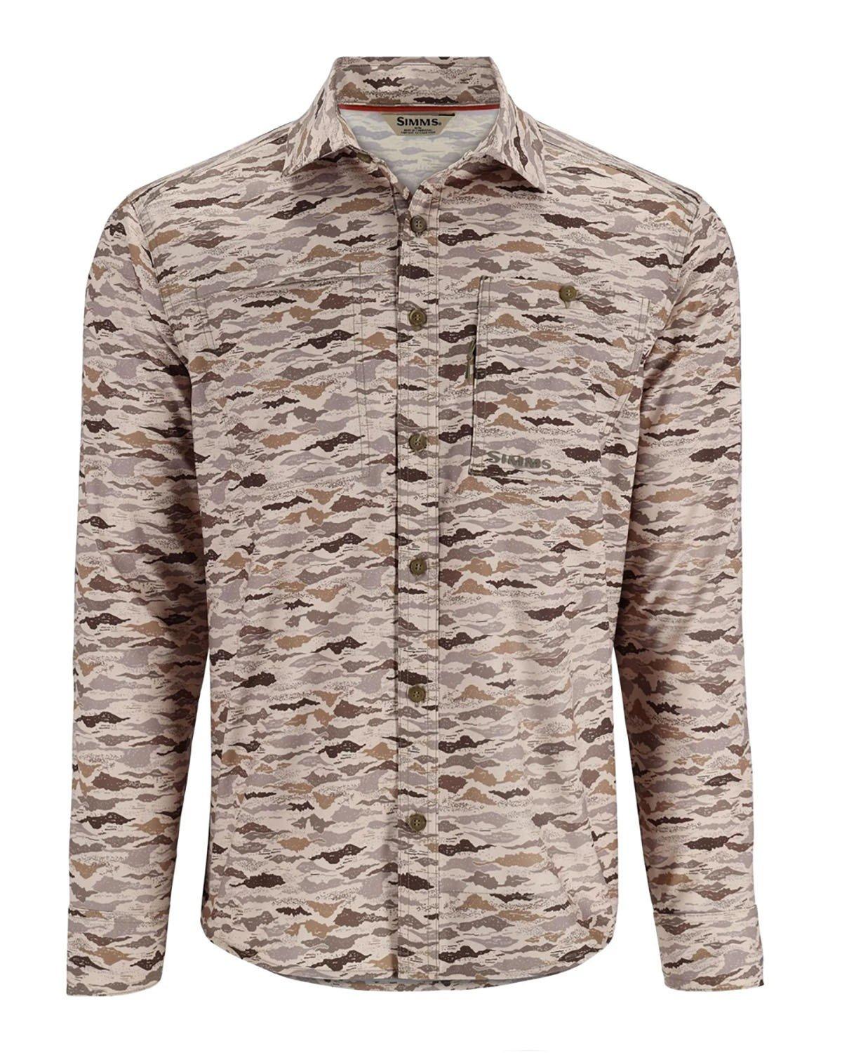 Men's Simms Challenger Long Sleeve T-Shirt,Button Up - Simms
