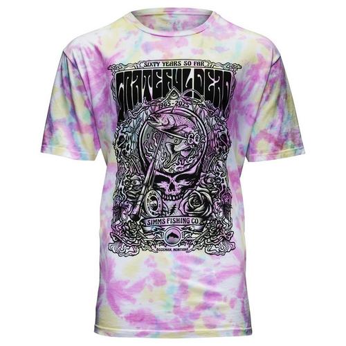 Men's Simms Grateful Print Fly Fishing T-Shirt - Primary Image