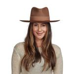 Women's American Hat Makers Jawa Wide Brim Felt Fedora - Thumbnail 2 of 3