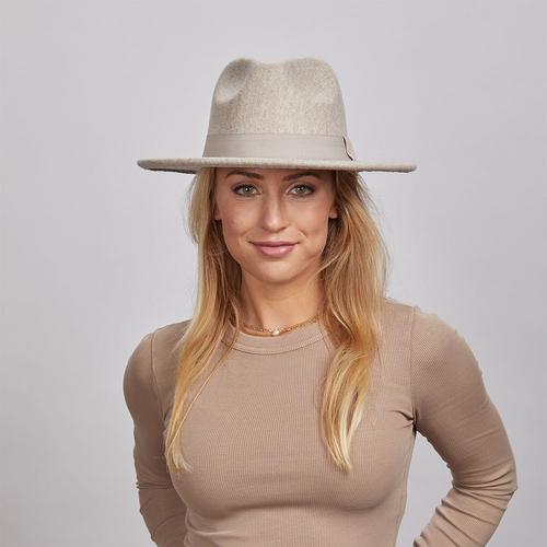 Women's American Hat Makers Crystal Wide Brim Felt Fedora - Primary Image
