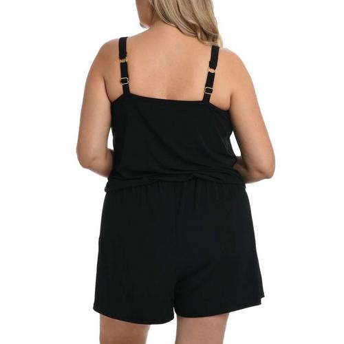 Women's Maxine Plus Size Tricot Jersey Romper Swim Cover Up - Primary Image