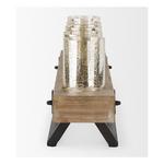 Mercana Benk Wood and Black Metal Five Candle Holder - Thumbnail 3 of 10