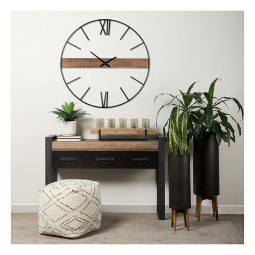 Mercana Benk Wood and Black Metal Five Candle Holder - Primary Image