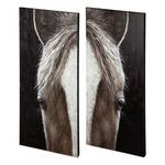 Mercana Equus Diptych Horse Original Hand Painted on Wood Oil Painting - Thumbnail 2 of 3