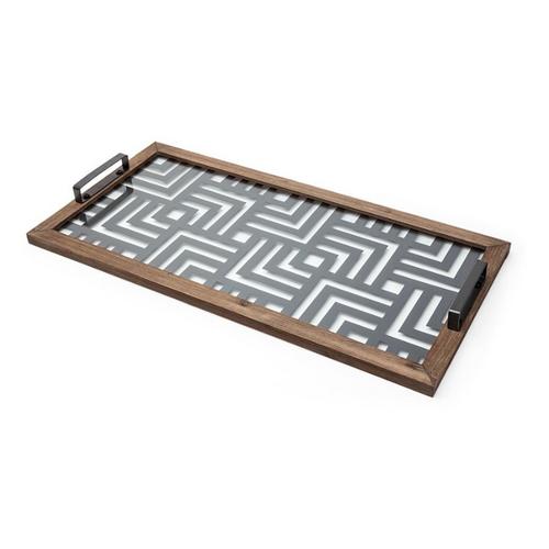 Mercana Fantuz Wood and Glass Serving Tray - Primary Image