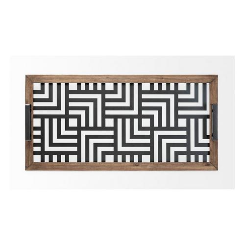 Mercana Fantuz Wood and Glass Serving Tray - Primary Image