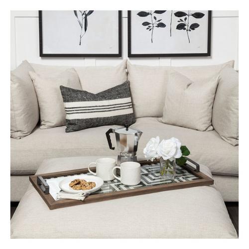 Mercana Fantuz Wood and Glass Serving Tray - Primary Image