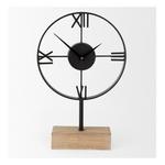 Mercana Oris Black Metal and Wood Open Frame Table Clock - Thumbnail 2 of 7