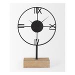 Mercana Oris Black Metal and Wood Open Frame Table Clock - Thumbnail 4 of 7