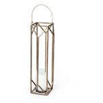 Mercana Ivy Gold Metal Geometric Cage Candle Holder Lantern - Thumbnail 1 of 14