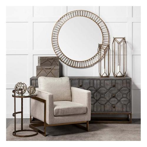 Mercana Ivy Gold Metal Geometric Cage Candle Holder Lantern - Primary Image