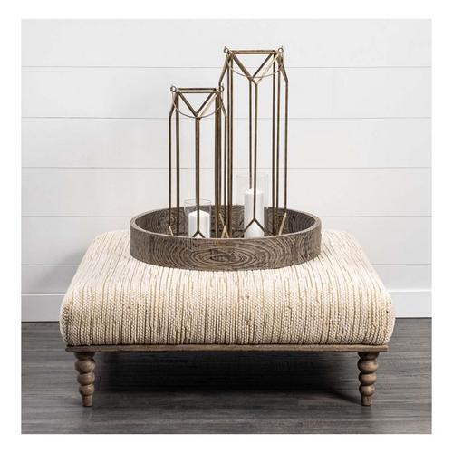 Mercana Ivy Gold Metal Geometric Cage Candle Holder Lantern - Primary Image